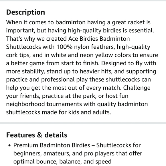 Ace Badminton Birdies/Shuttlecocks 12 pc set - yellow - Picture 10 of 11